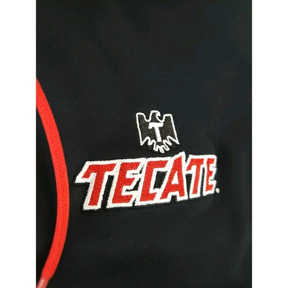 Tecate Beer Pullover‎ Hoodie Black Red Promotional Pocket Sweatshirt Size Large - Picture 10 of 14